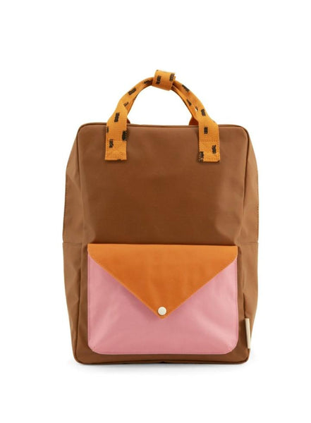 STICKY LEMON | large backpack sprinkles | envelope | Syrup Brown + Carrot Orange + Bubbly Pink