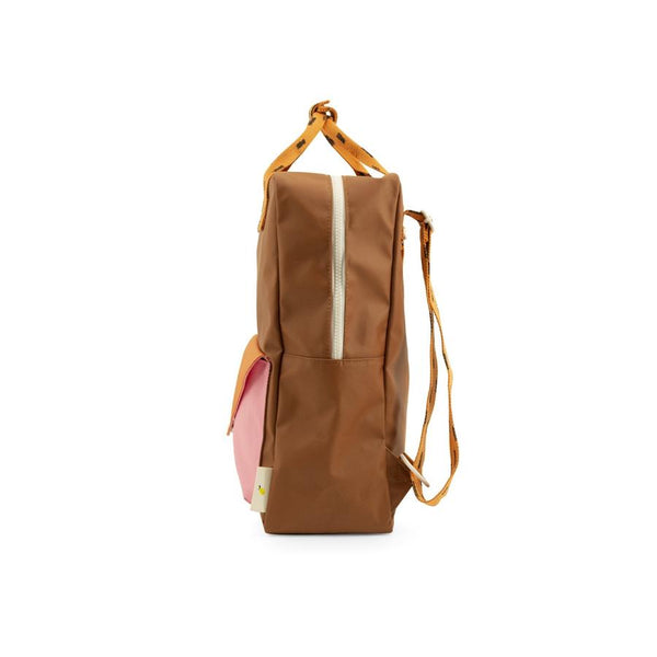 STICKY LEMON | large backpack sprinkles | envelope | Syrup Brown + Carrot Orange + Bubbly Pink