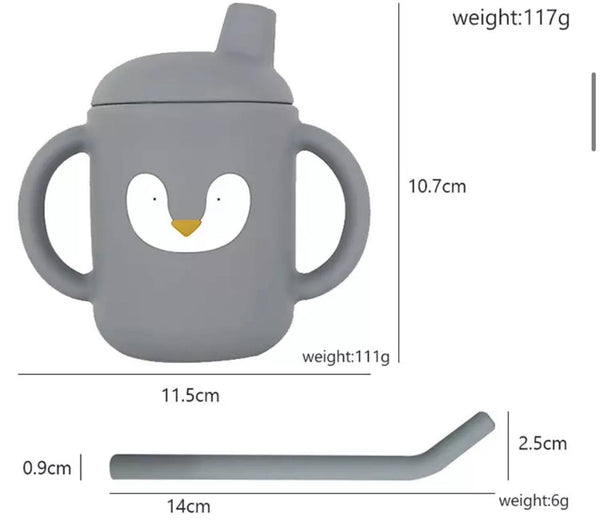 [Luna&Littles] Silicone Sippy Cup with Handle