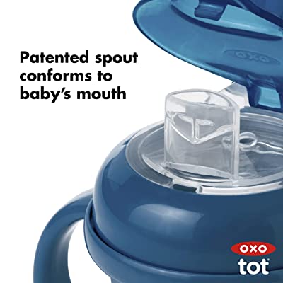 OXO Tot Soft Spout Cup with Removable Handles - Navy