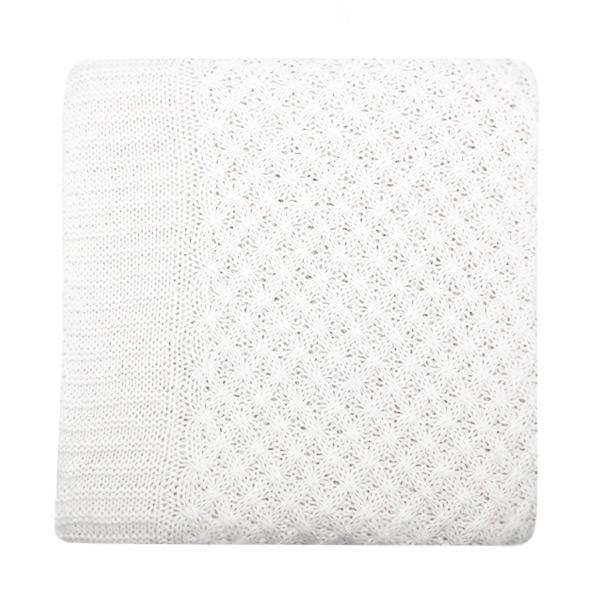 [Snuggle Hunny] Diamond Knit Blanket — White