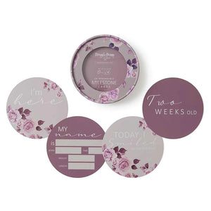 [Snuggle Hunny] Reversible Milestone Cards — Blossom & Dusk