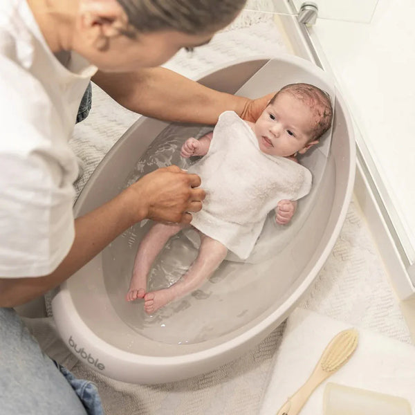Bubble Cuddle Baby Bath with Bath Seat - Taupe