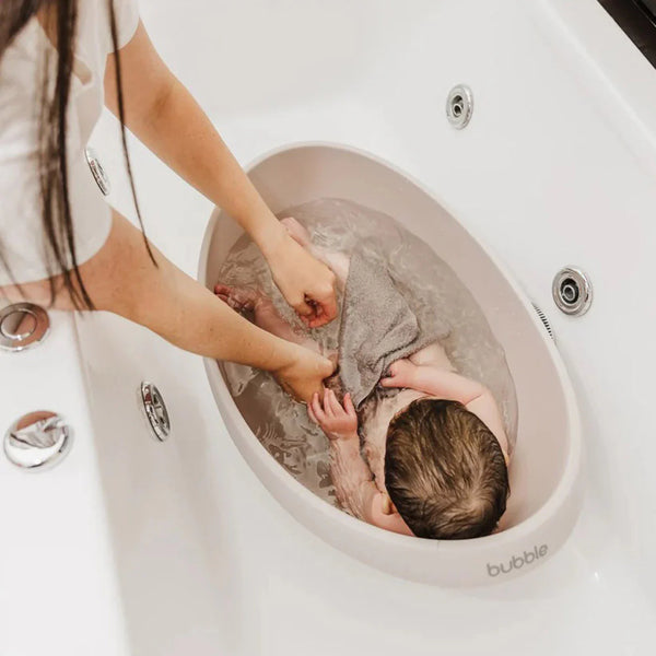 Bubble Cuddle Baby Bath with Bath Seat - Taupe