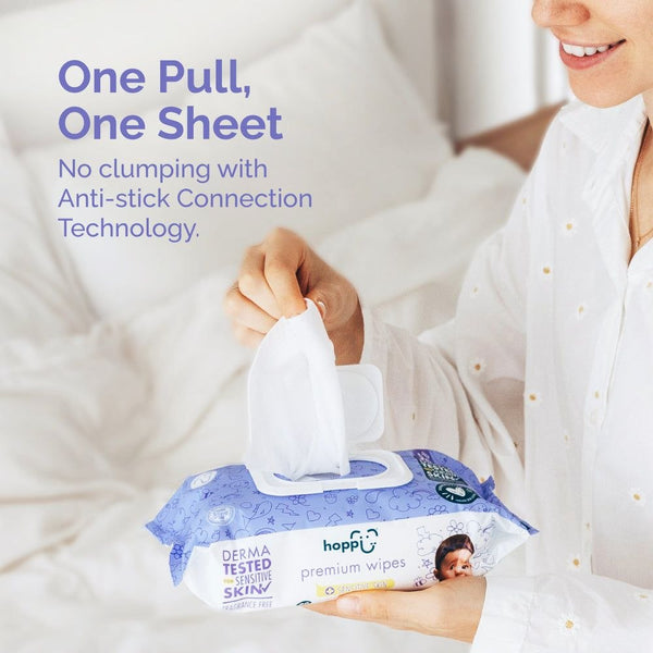 Hoppi Premium Wet Wipes (80 wipes x 3 packs)