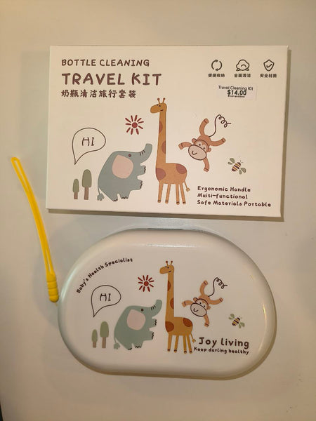 Travel Bottle Cleaning Kit with Drying Rack