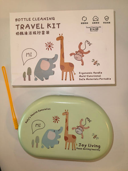 Travel Bottle Cleaning Kit with Drying Rack