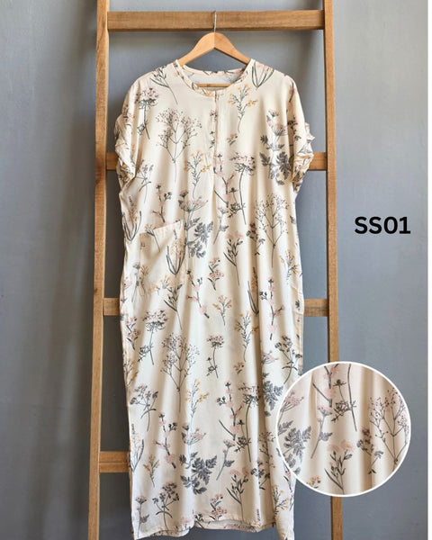 [KIJ.RTW] Short Sleeves Ruffles Kaftan