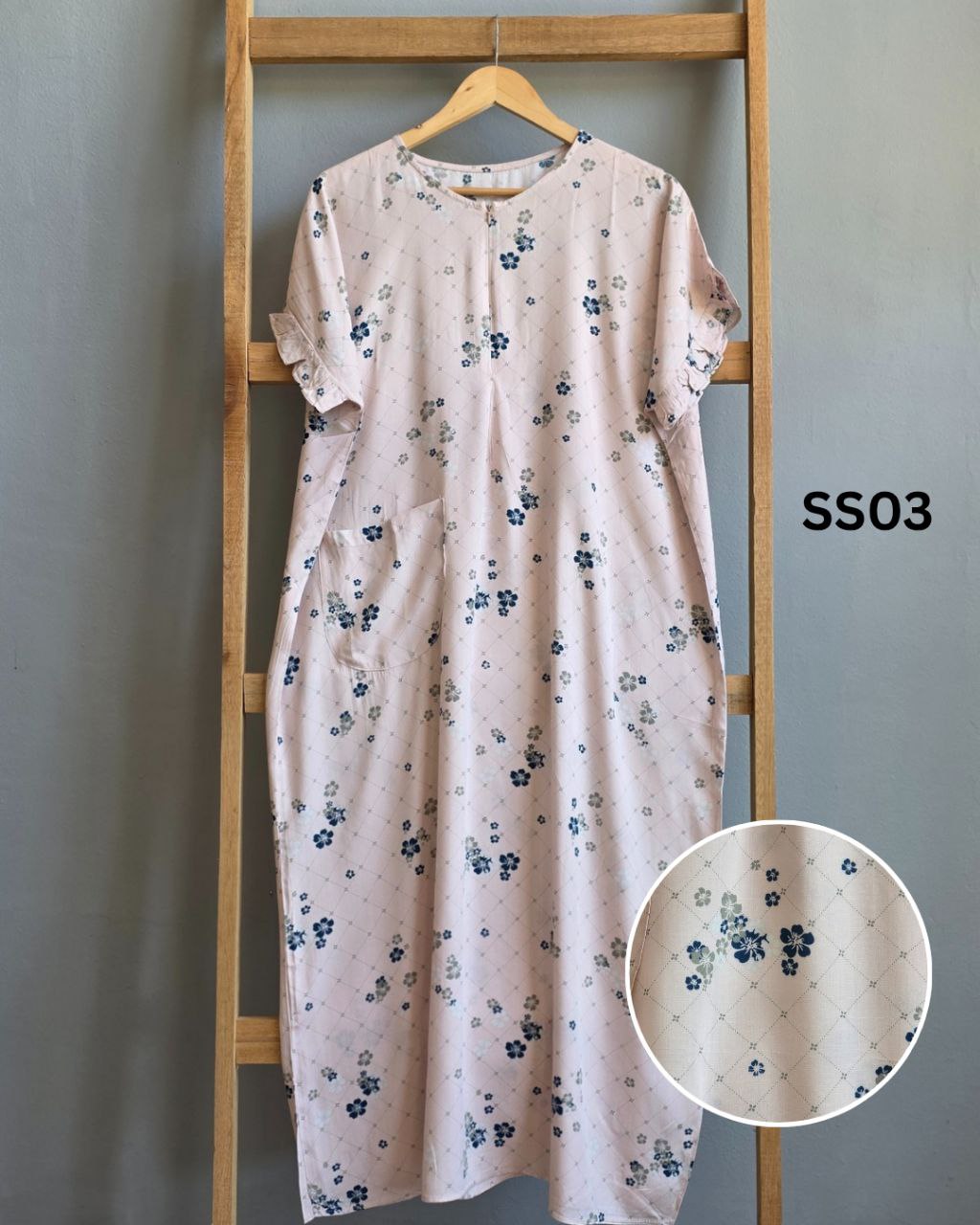 [KIJ.RTW] Short Sleeves Ruffles Kaftan