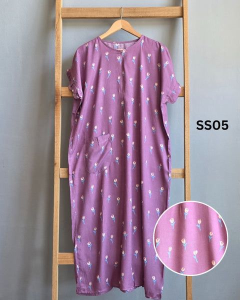 [KIJ.RTW] Short Sleeves Ruffles Kaftan