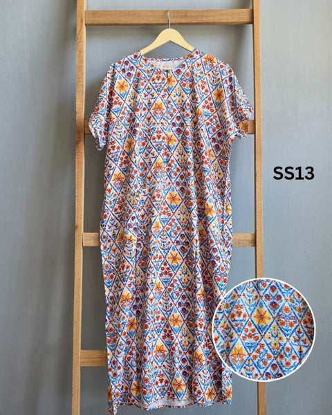 [KIJ.RTW] Short Sleeves Ruffles Kaftan