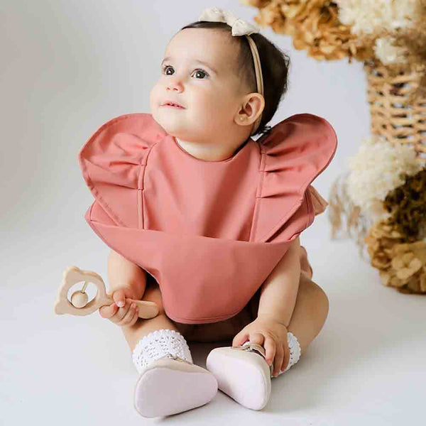 [Snuggle Hunny] Snuggle Bibs — Terracotta Frill