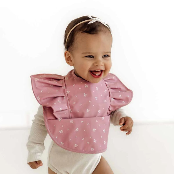 [Snuggle Hunny] Snuggle Bibs - Frill Pink Fleur