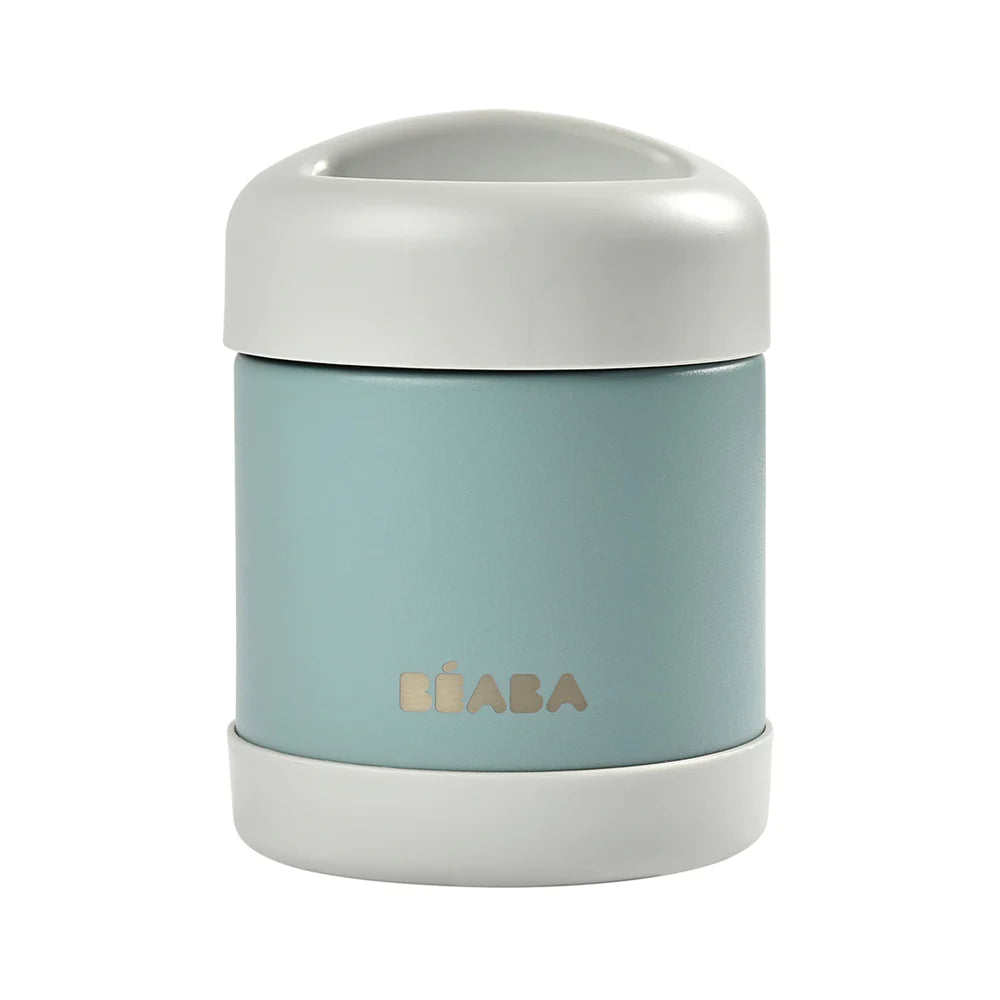 [Béaba] Stainless Steel Food Container 300ml — Light Mist/Eucalyptus Green