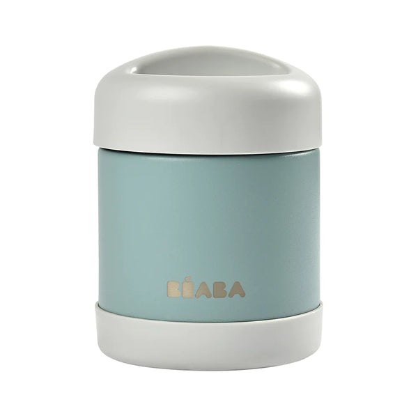 [Béaba] Stainless Steel Food Container 300ml — Light Mist/Eucalyptus Green