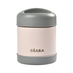 [Béaba] Stainless Steel Food Container 300ml — Dark Mist/Light Pink