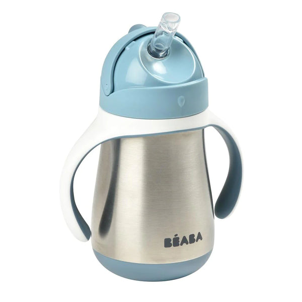 [Béaba] Stainless Steel Straw Cup 250ml — Windy Blue