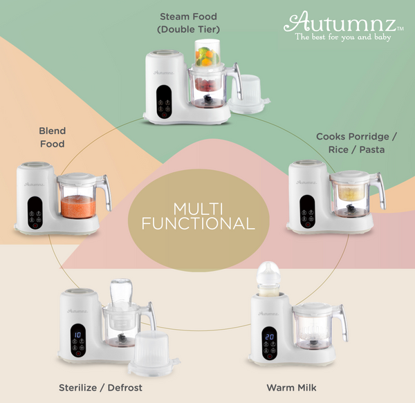 Autumnz Double Tier Multifunctional Baby Food Processor