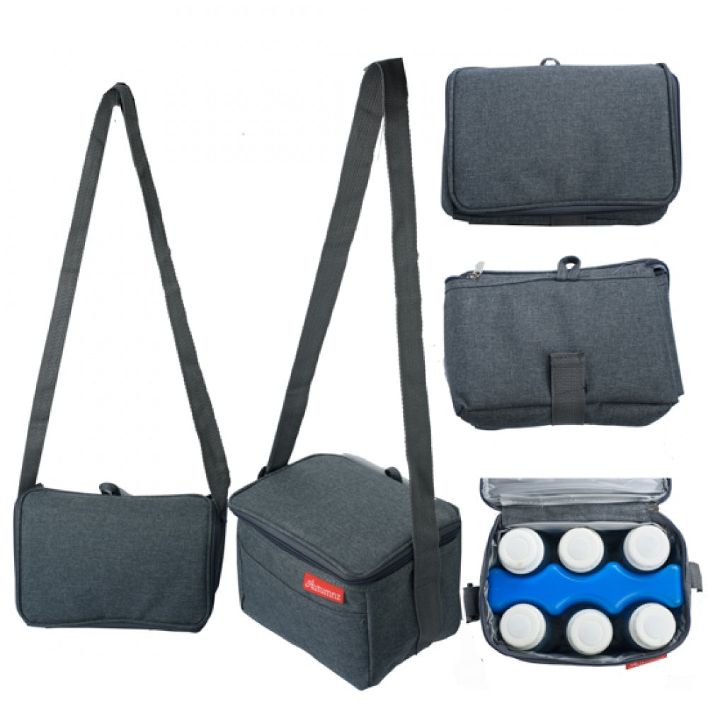 AUTUMNZ Fun Foldaway Cooler Bag - Cool Grey