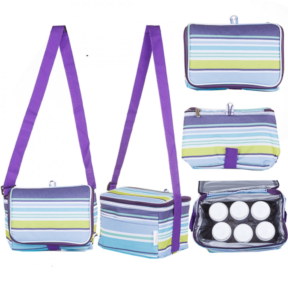 AUTUMNZ Fun Foldaway Cooler Bag — Roman Stripes