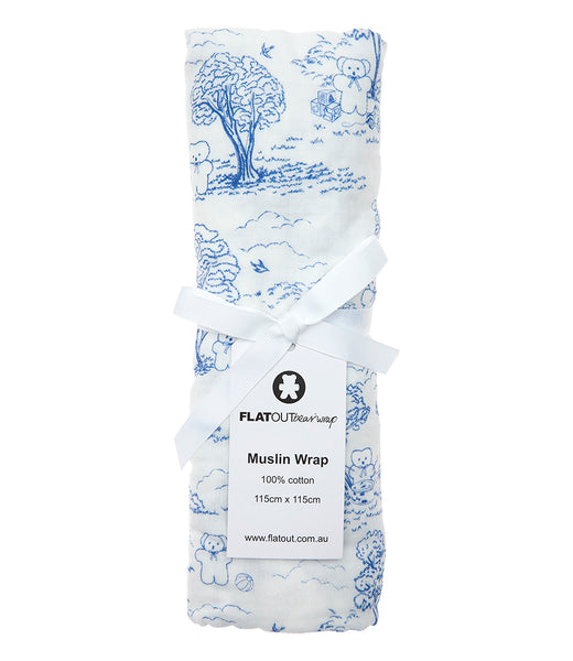 FLATOUTbear Wrap - Muslin Blue