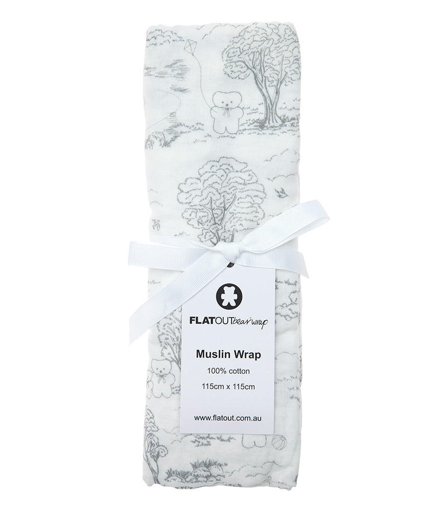 FLATOUTbear Wrap - Muslin Grey