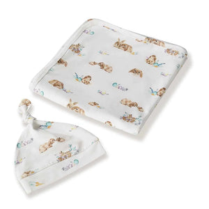 [Snuggle Hunny] Baby Jersey Wrap & Beanie Set — Easter