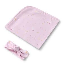 [Snuggle Hunny] Baby Jersey Wrap and Topknot set - Twinkle