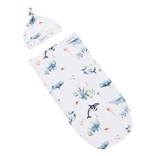 [Snuggle Hunny] Baby Snuggle Sack and Beanie Set - Ocean