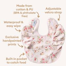 [Snuggle Hunny] Snuggle Bib - Alice's Tea Party Frill