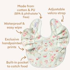 [Snuggle Hunny] Snuggle Bib - White Rabbit Frill