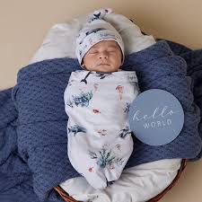 [Snuggle Hunny] Baby Snuggle Sack and Beanie Set - Ocean