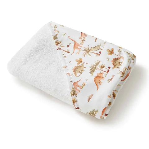 [Snuggle Hunny] Organic Hooded Towel - Dino