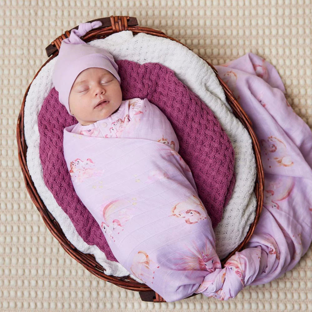 [Snuggle Hunny] Organic Muslin Wrap — Unicorn