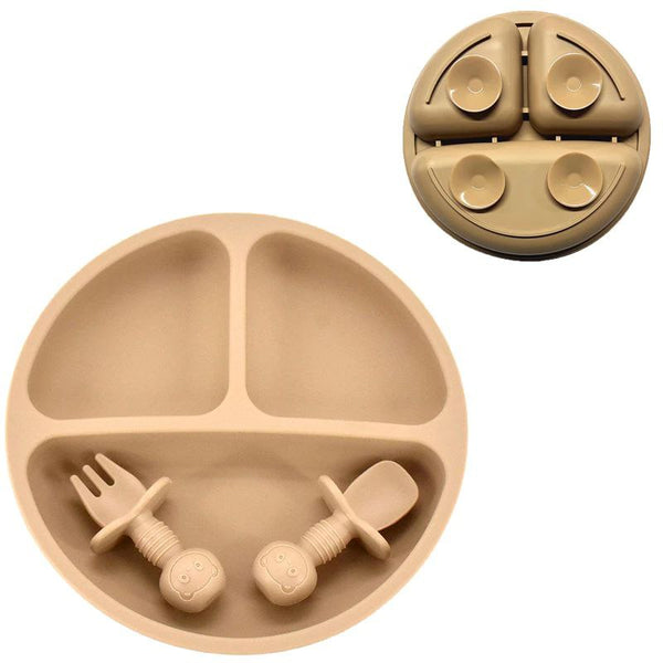 Silicone Plate, spoon and fork set