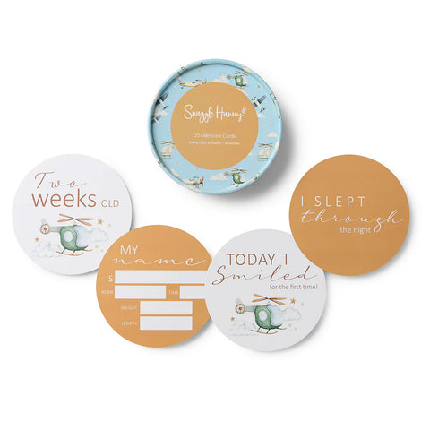 [Snuggle Hunny] Reversible Milestone Cards — Taking Flight