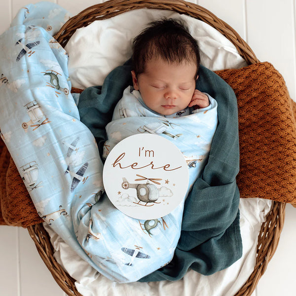 [Snuggle Hunny] Organic Muslin Wrap — Taking Flight
