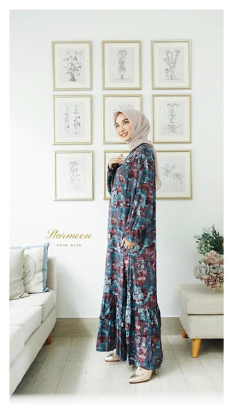 Starmoon Dress - Blue with Red