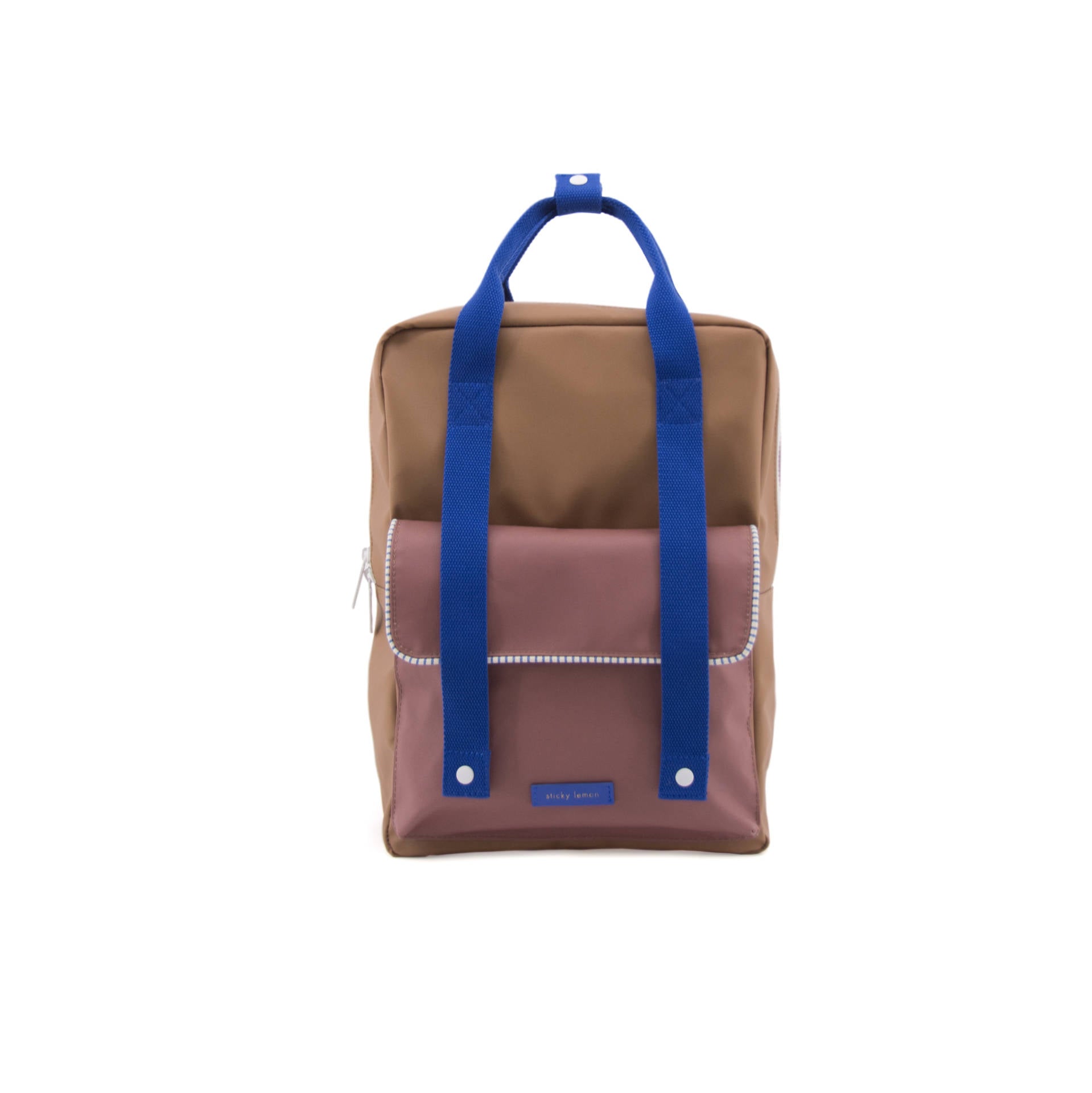 STICKY LEMON | large backpack | envelope deluxe | Sugar Brown + Hotel Brick + Ink Blue