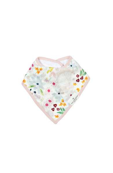 Bandana Bib Set - Shell Floral | Loulou Lollipop