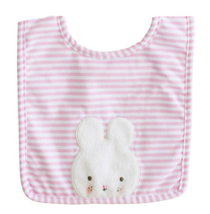 [Alimrose] — Baby Bunny Bib Pink Stripe