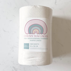 CHUBBY BUM LINERS 100% Biodegradable Bamboo Diaper Liners