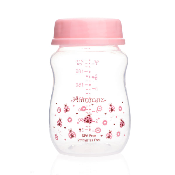 Autumnz Wide Neck Storage Bottle 7oz (4btls) - Ladybird Pink