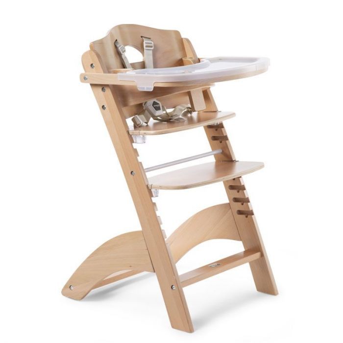 Lambda 3 Baby High Chair + Feeding Tray - Wood - Natural