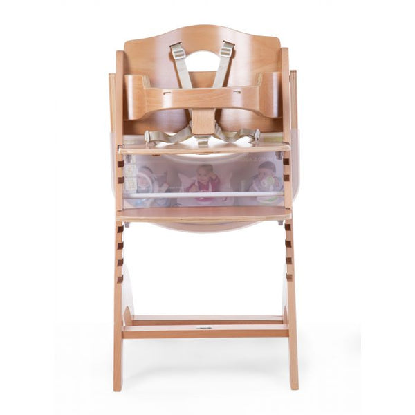 Lambda 3 Baby High Chair + Feeding Tray - Wood - Natural