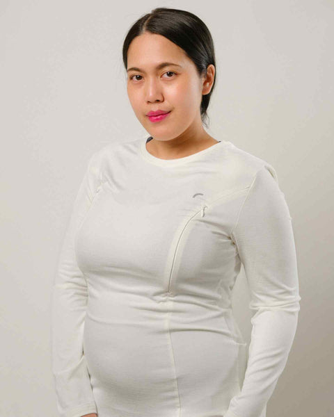 [Ruuji] Maternity Round Neck Long-Sleeve Top