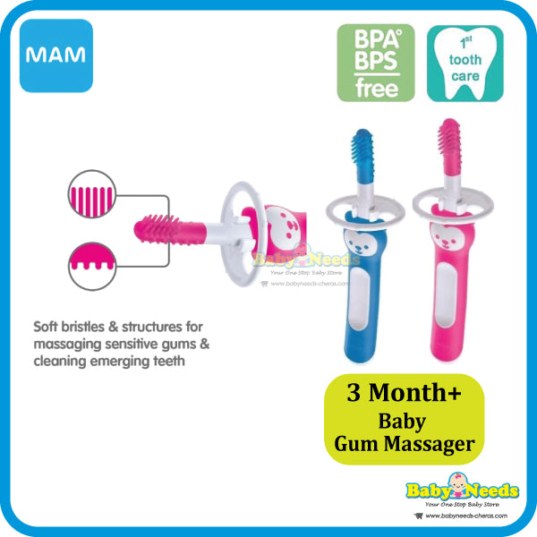 MAM Baby's Gum Massager - Blue, Pink (3 months+)