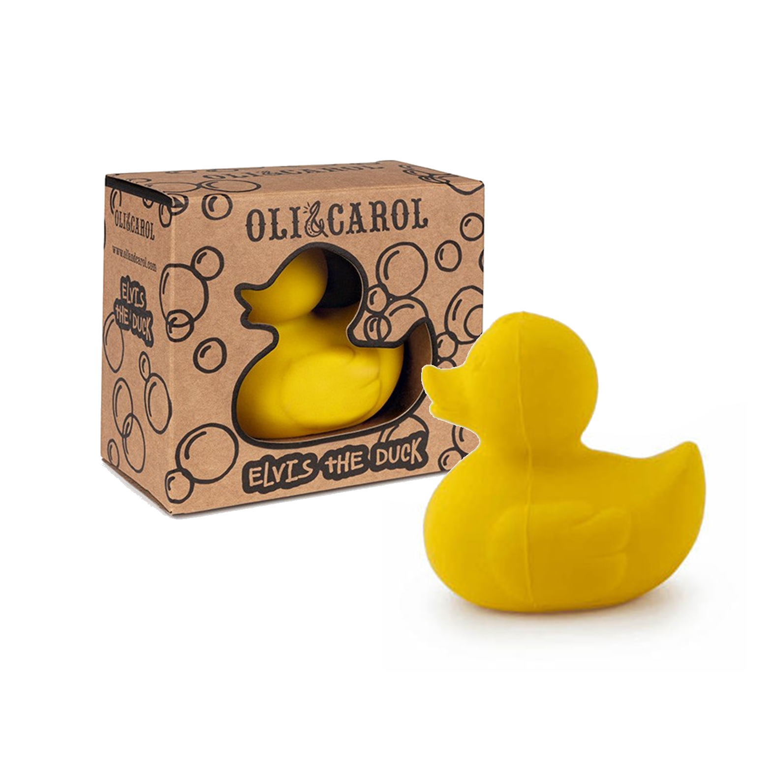 [Oli&Carol] Natural Rubber Teethers & Bath Toys: Elvis the duck