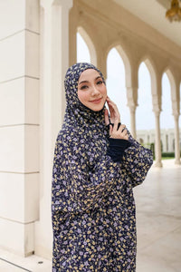 Telekung Jubah Saroja Dark Blue