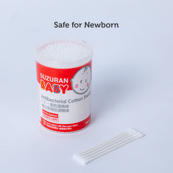[Suzuran Baby] Antibacterial Cotton Swab 180pcs